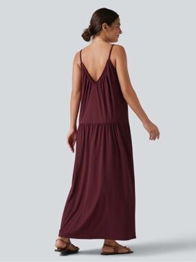 Halara | Sleeveless V-Neck Maxi Dress in Deep Wine 🍷